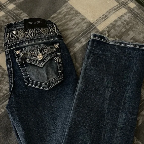 Miss Me Women's Dark Blue Boot Cut Jeans - Picture 1 of 4